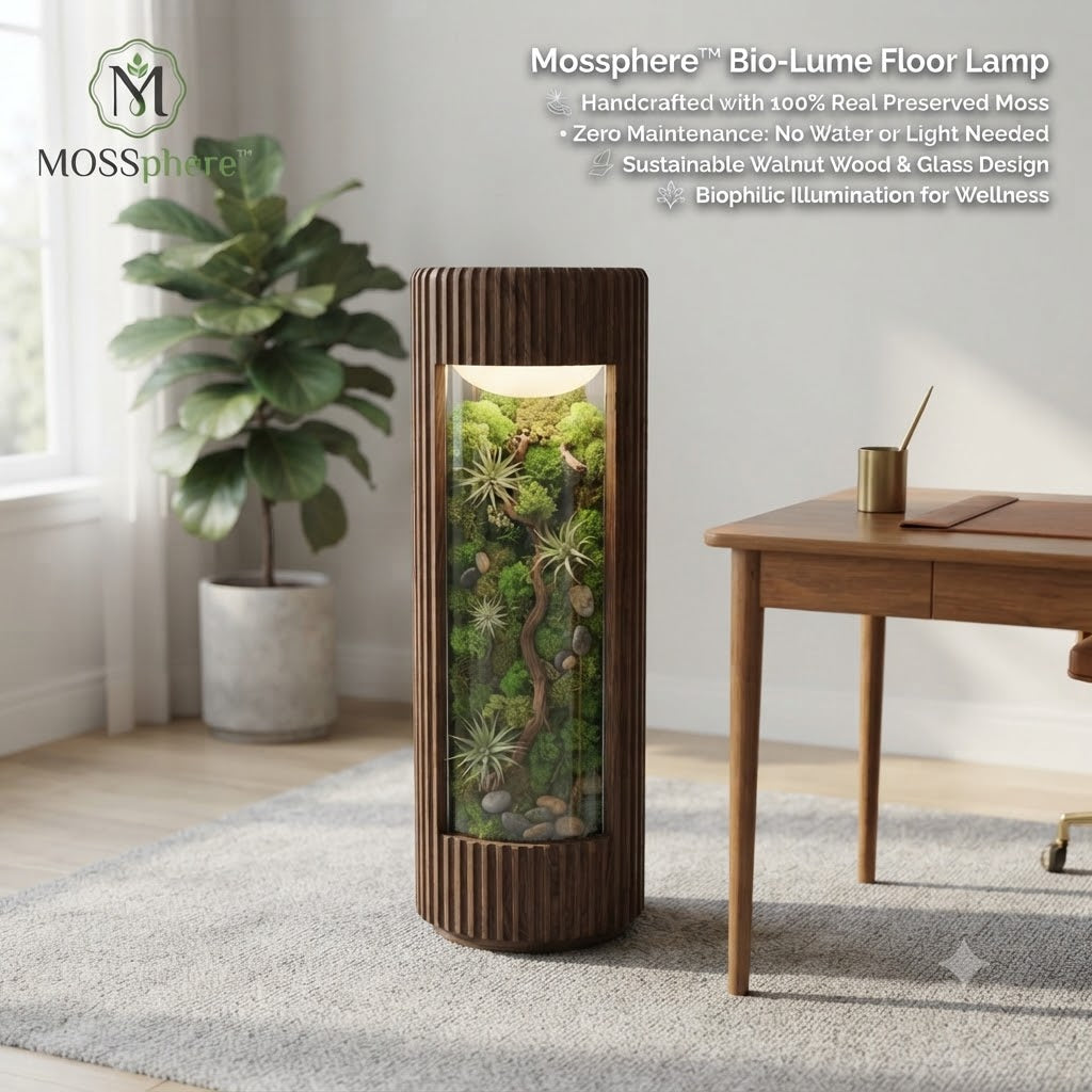Mossphere™ Bio-Lume Biophilic Floor Lamp – The "Arcadia" Edition