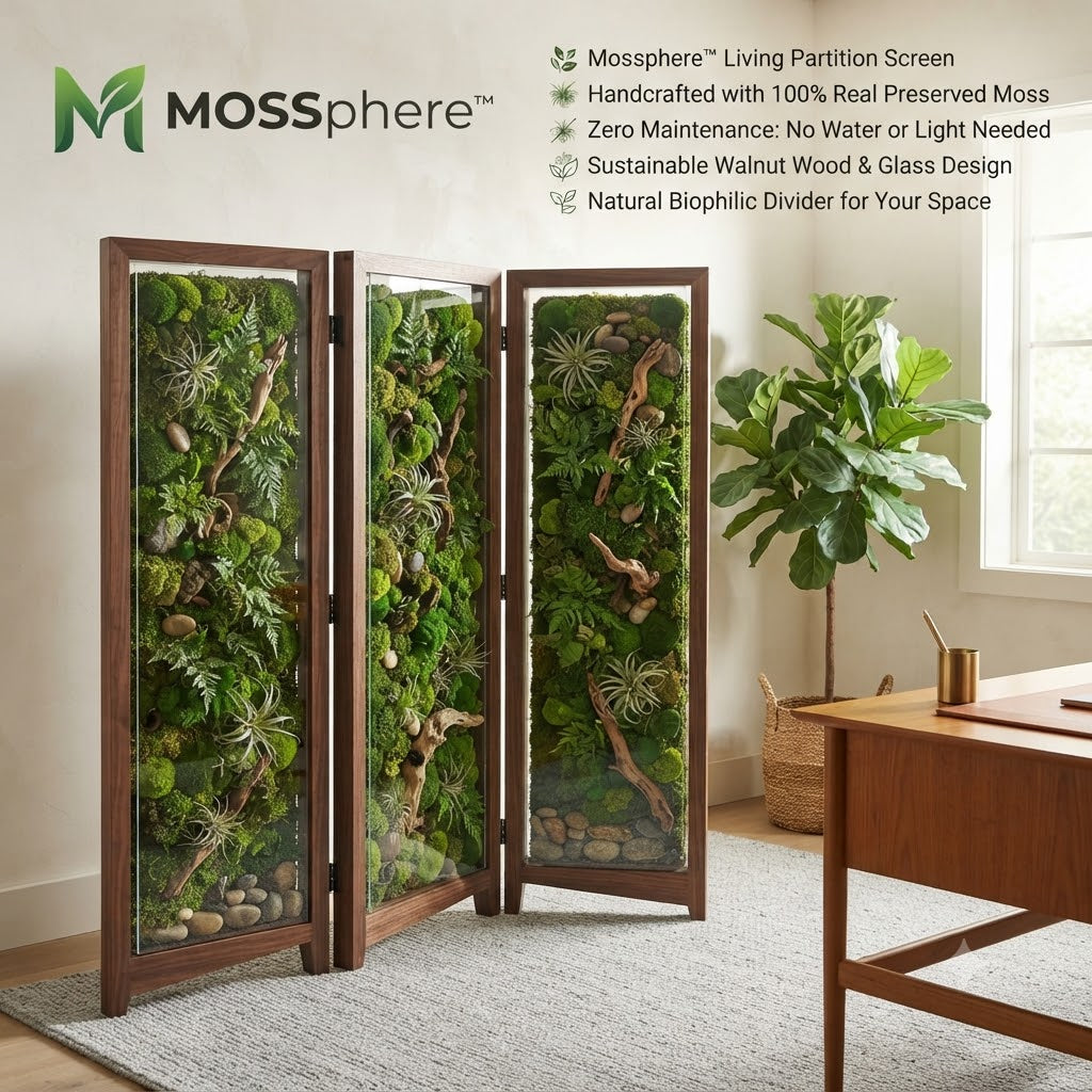 Mossphere™ Biophilic Artisan Screen – The "Arcadia" Collection